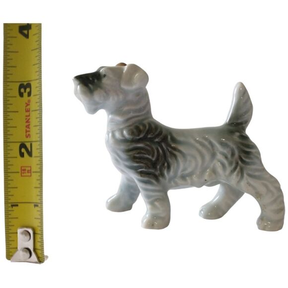 Vintage Porcelain Terrier Figure Japan Dog Wired Haired Kerry Blue Airedale. - Picture 2 of 16